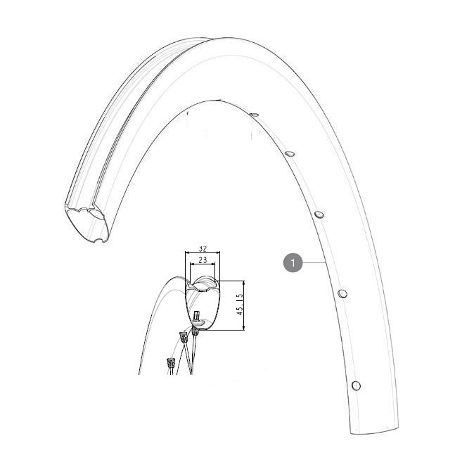 Kit de rodas dianteiras MAVIC COSMIC SL4 45 23mm