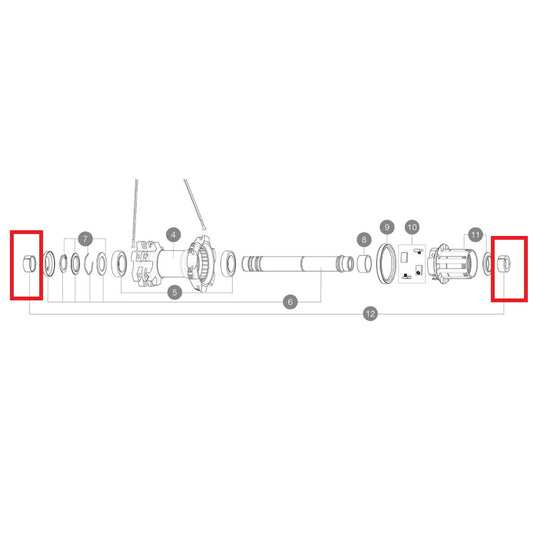 SUPORTE DO EIXO TRASEIRO AUTO-AJUSTÁVEL MAVIC YELL BOOST 148MM
