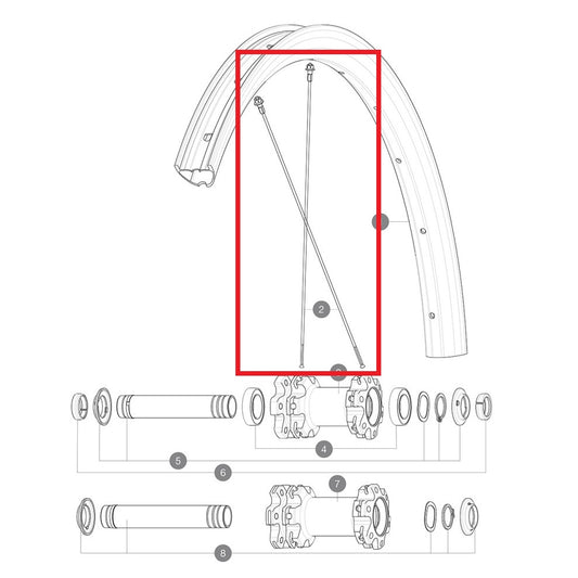 KIT DE 12 RAIOS MAVIC CROSSMAX ELITE CARBON 29'' REDONDOS 290MM DIANTEIROS E TRASEIROS + BOCAL DE AÇO PRETO