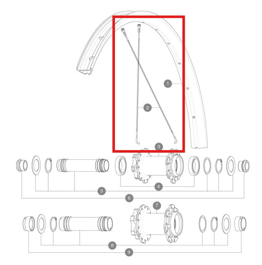 KIT 14 RAIOS MAVIC J CURVADOS EM AÇO 298MM DEEMAX DH 20 29'' + PONTEIRAS EM AÇO PRETO