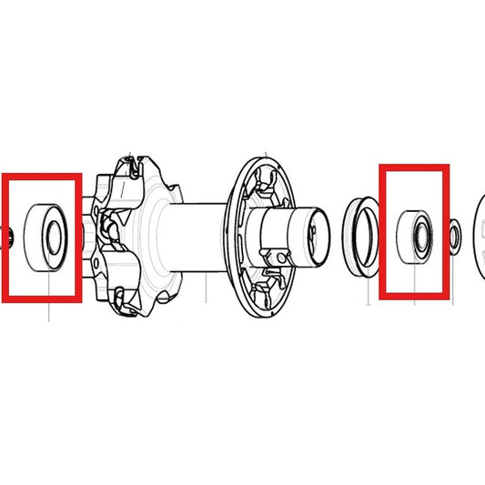 ROLAMENTOS DO CUBO TRASEIRO MAVIC 9X22X7 (B9) + 12X28X8 (6001) 2015
