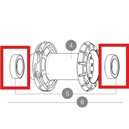 KIT 2 ROLAMENTOS MAVIC ID360 17X28X7 + ANILHA ONDULADA 110N + CLIP DE AÇO INOXIDÁVEL