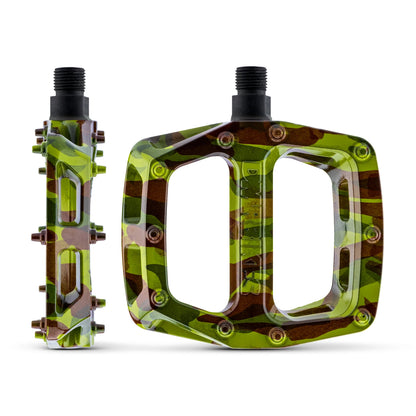 Pedais Planos DMR V6 Verde Camo