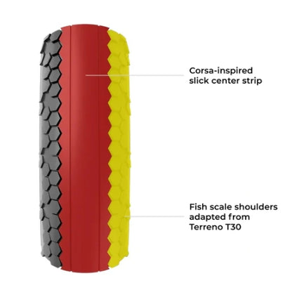 Pneu VITTORIA TERRENO T10 HARDPACK Gravel Endurance Tubeless Ready Souple Noir