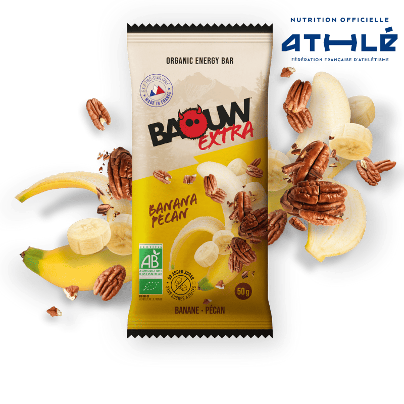 BAOUW ORGANIC EXTRA Barra energética de banana e noz-pecã (50g)