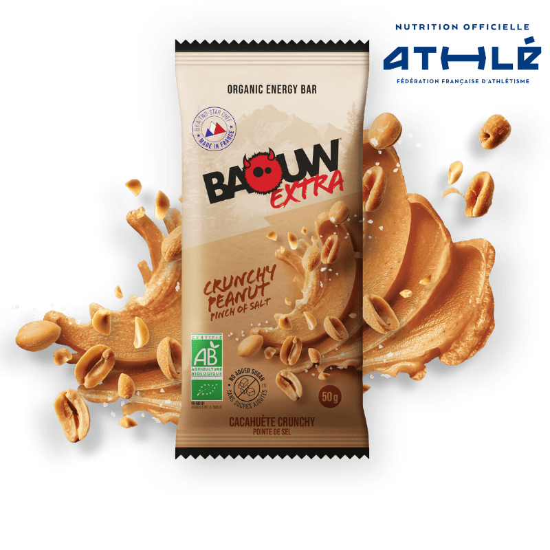 BAOUW ORGANIC EXTRA Crocante Barra energética de amendoim (50g)