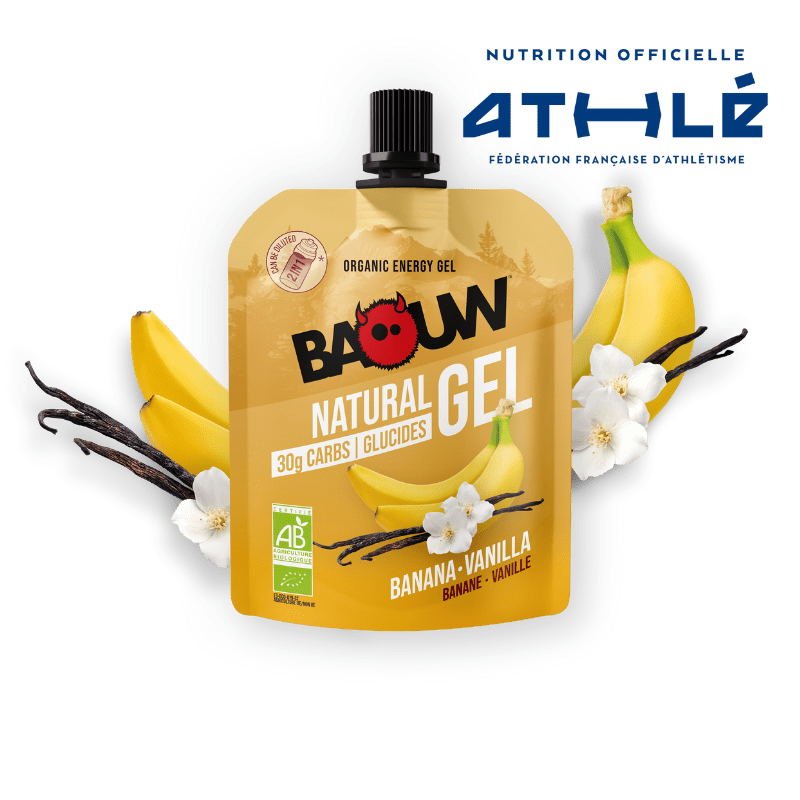 BAOUW ORGANIC Gel energético de banana e baunilha (85g)