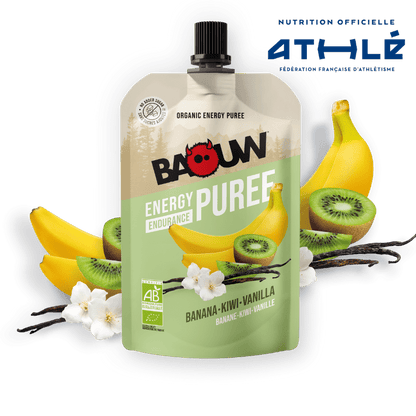 Puré Energético BAOUW Bio Receita de Frutas Banana/Kiwi/Baunilha (90g)
