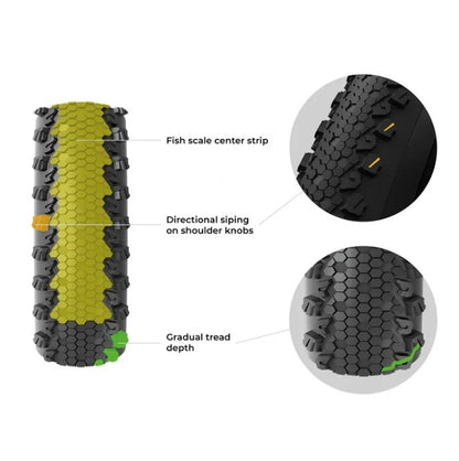 Pneu VITTORIA TERRENO T30 FINE LOOSE Gravel Endurance Tubeless Ready Flexível Preto