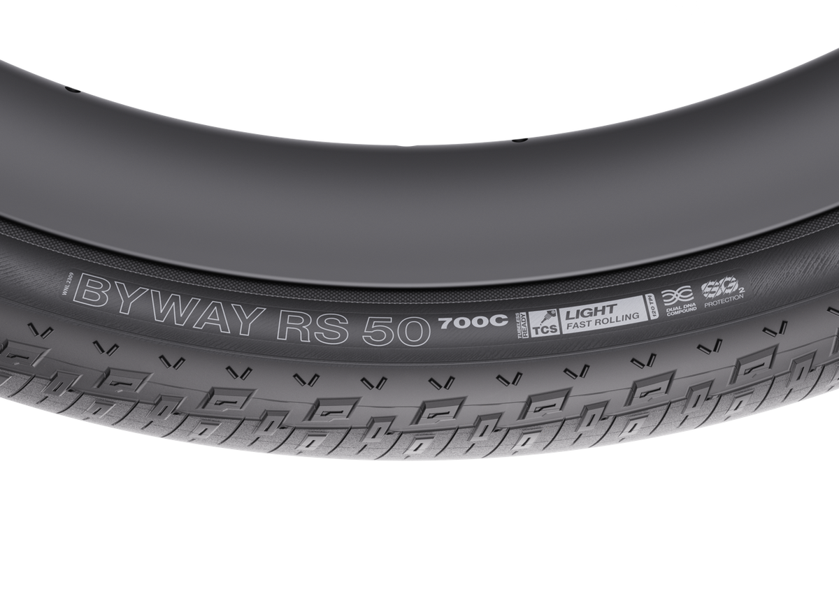 Pneu WTB BYWAY RS 50 preto - marcação no flanco