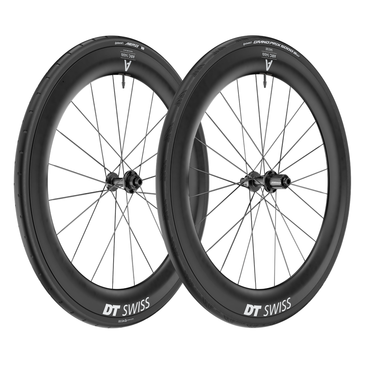 Par de rodas DT SWISS ARC 1100 DICUT WTS 65 Tubeless Ready (bloqueio central)