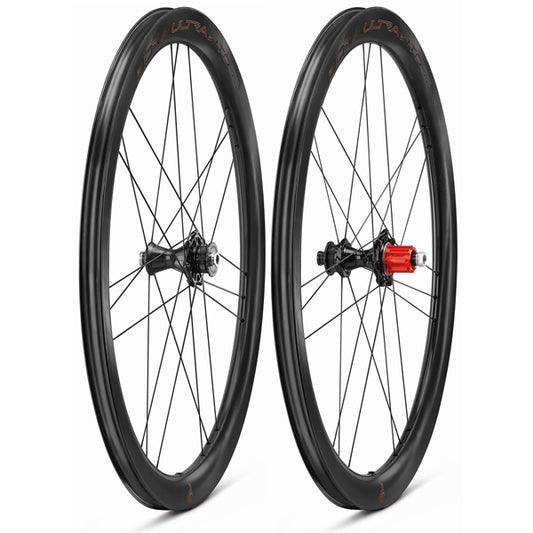 Par de rodas CAMPAGNOLO BORA ULTRA WTO 45 C23 DISC com pneus (Center Lock)