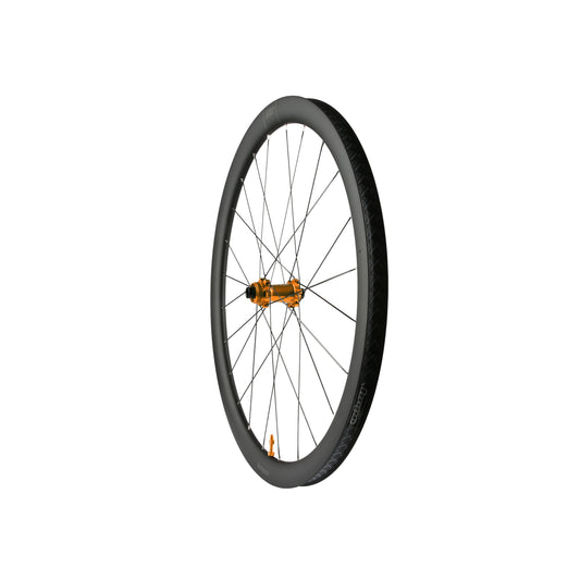 Roda dianteira HOPE RX40 700C em carbono, cubo Pro 5 laranja