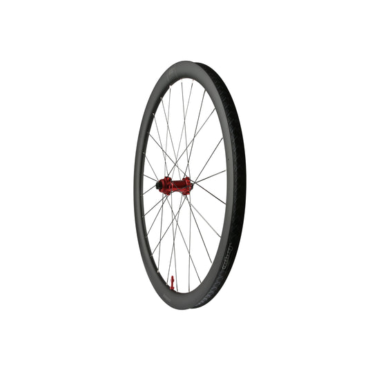 Roda dianteira HOPE RX40 700C em carbono, cubo Pro 5 vermelho