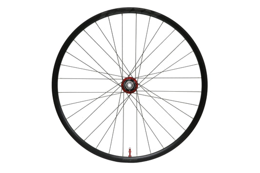 Roda traseira HOPE RX24 700C em alumínio, cubo Pro 5 vermelho