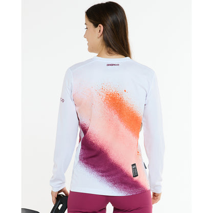 Camisola DHARCO GRAVITY FIREBIRD Mangas Compridas Feminina Branco/Laranja