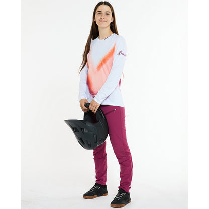 Camisola DHARCO GRAVITY FIREBIRD Mangas Compridas Feminina Branco/Laranja