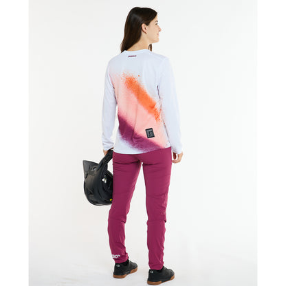 Camisola DHARCO GRAVITY FIREBIRD Mangas Compridas Feminina Branco/Laranja