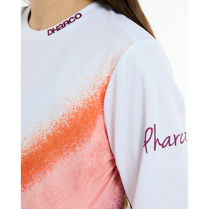 Camisola DHARCO GRAVITY FIREBIRD Mangas Compridas Feminina Branco/Laranja