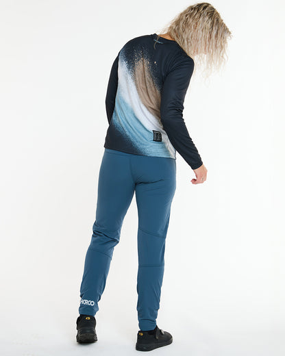 Maillot DHARCO GRAVITY GOLDEN STREAK Mangas Longas Mulher Preto/Azul