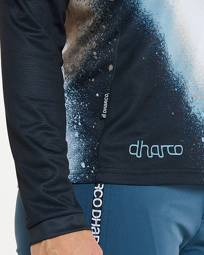 Maillot DHARCO GRAVITY GOLDEN STREAK Mangas Longas Mulher Preto/Azul