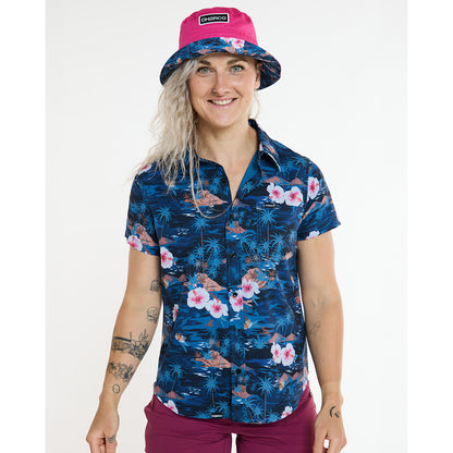 Camisa Técnica DHARCO TECH PARTY OASIS Feminina Azul