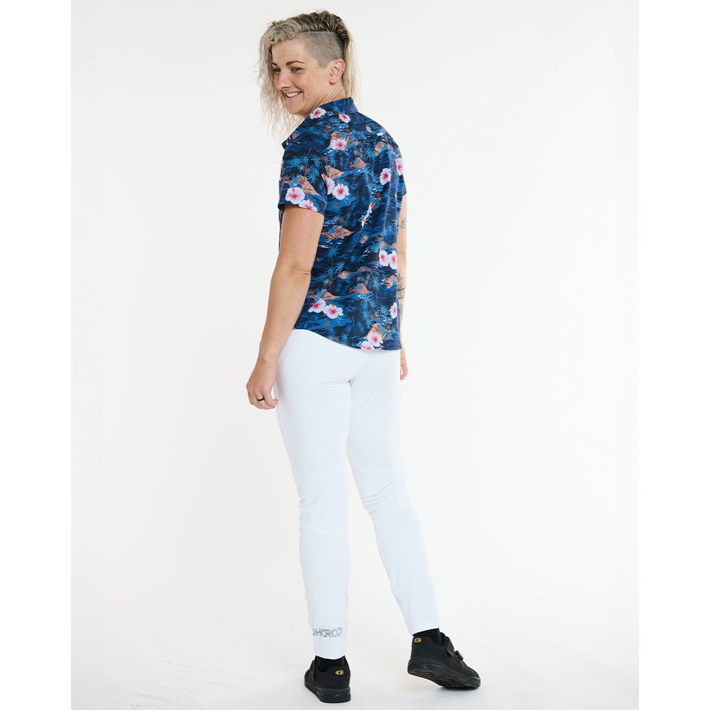 Camisa técnica feminina DHARCO TECH PARTY OASIS Azul
