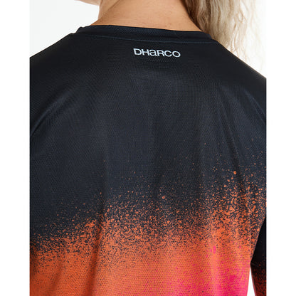 Maillot DHARCO RACE BLACK SNAKE Mangas Compridas Feminino Preto/Laranja