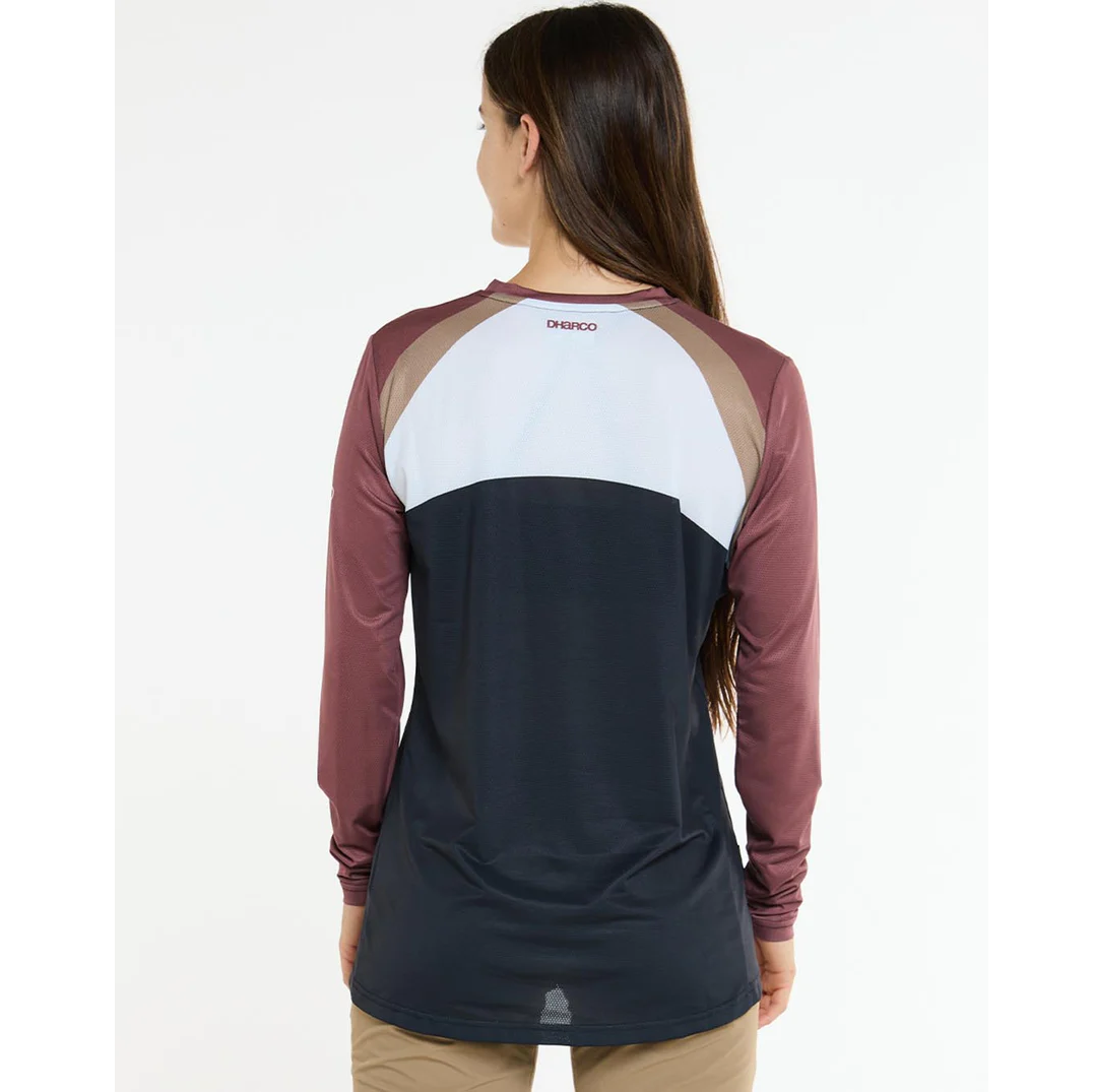 Camisola de manga comprida DHARCO RACE LOTUS para mulher Preto/Bronze