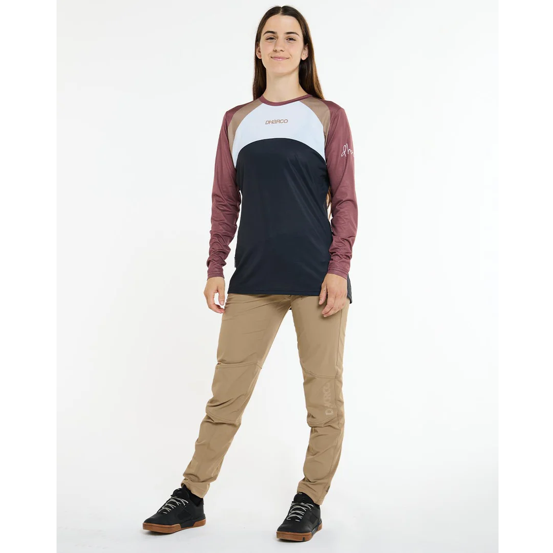 Camisola de manga comprida DHARCO RACE LOTUS para mulher Preto/Bronze