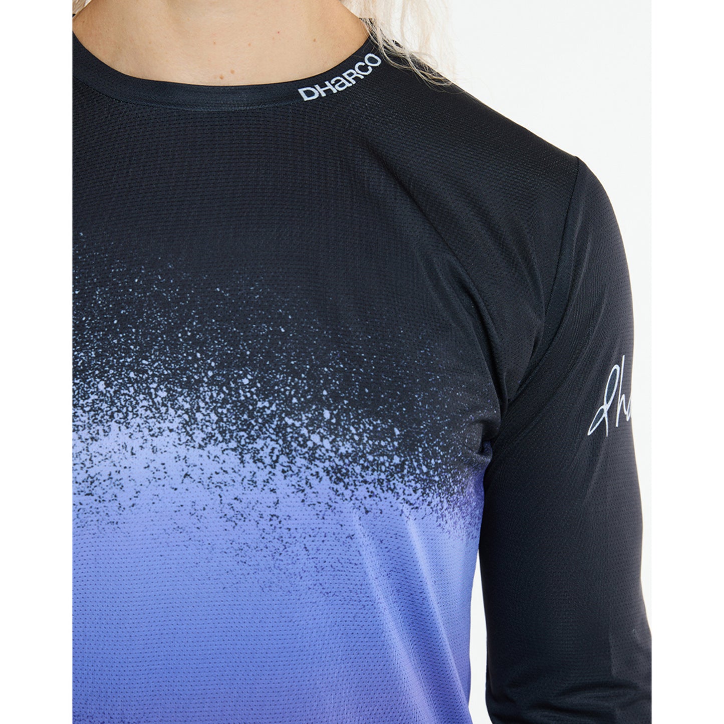 Camisola de manga comprida DHARCO RACE ULTRA VIOLET para mulher Preto/Púrpura