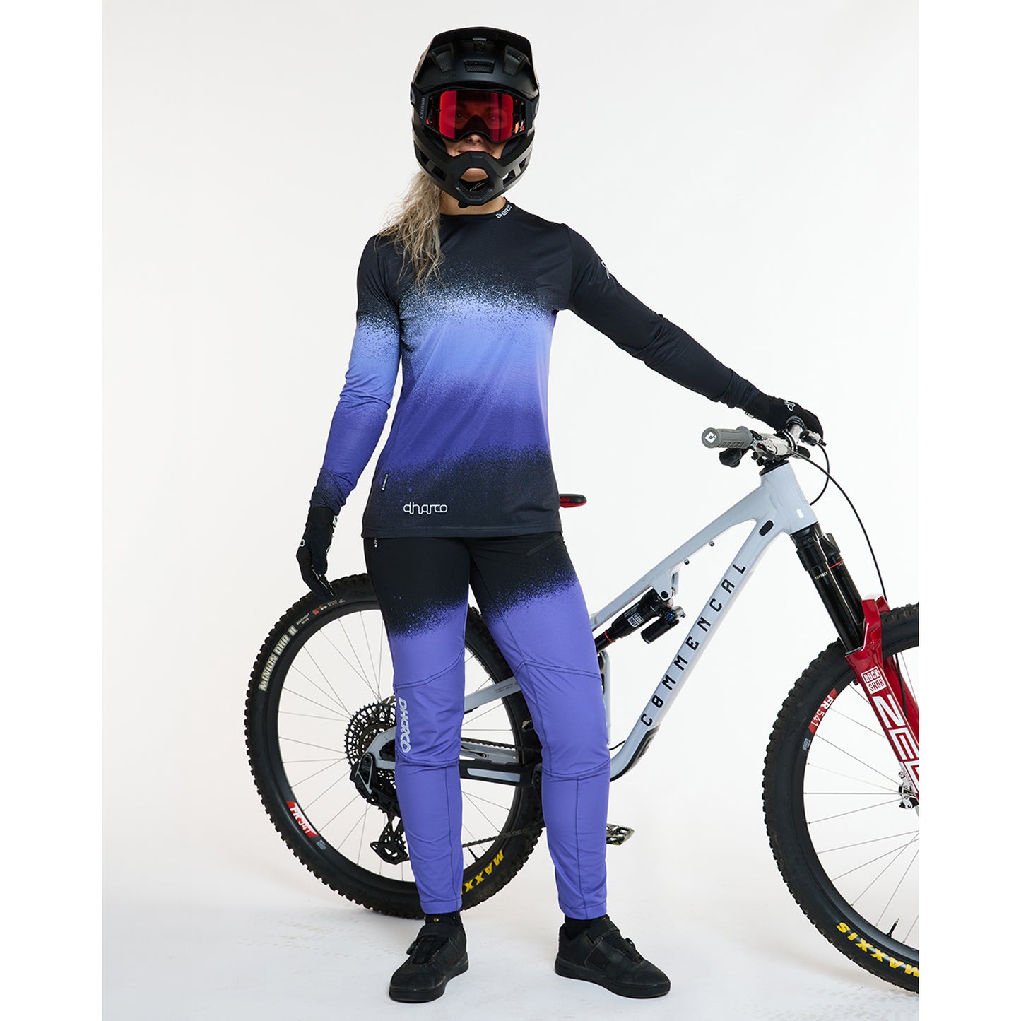 Camisola de manga comprida DHARCO RACE ULTRA VIOLET para mulher Preto/Púrpura