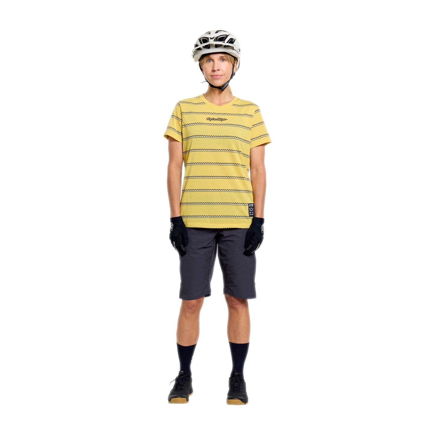 TROY LEE DESIGNS LILIUM RIDE CHECKED OUT Camisola de manga curta para senhora Amarelo