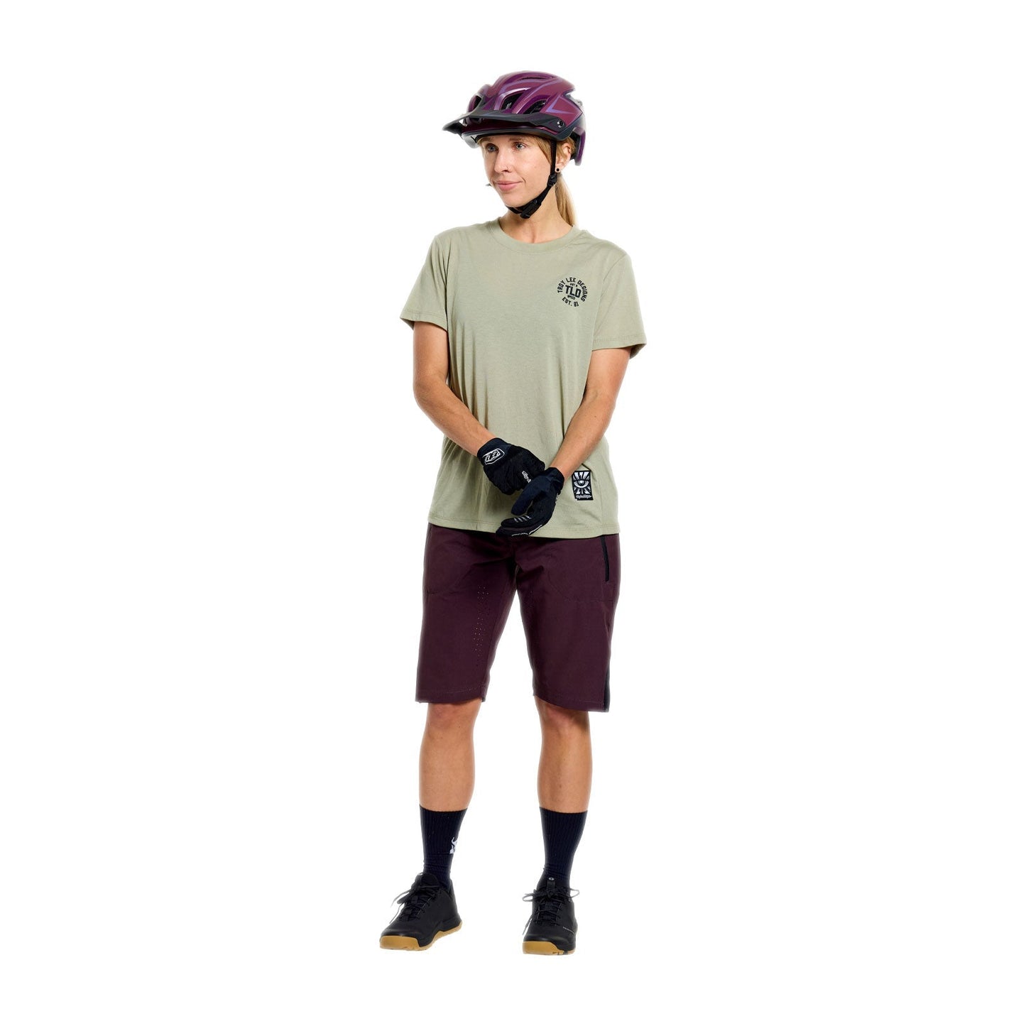 TROY LEE DESIGNS LILIUM RIDE STAMPS Camisola de manga curta para mulher Sage
