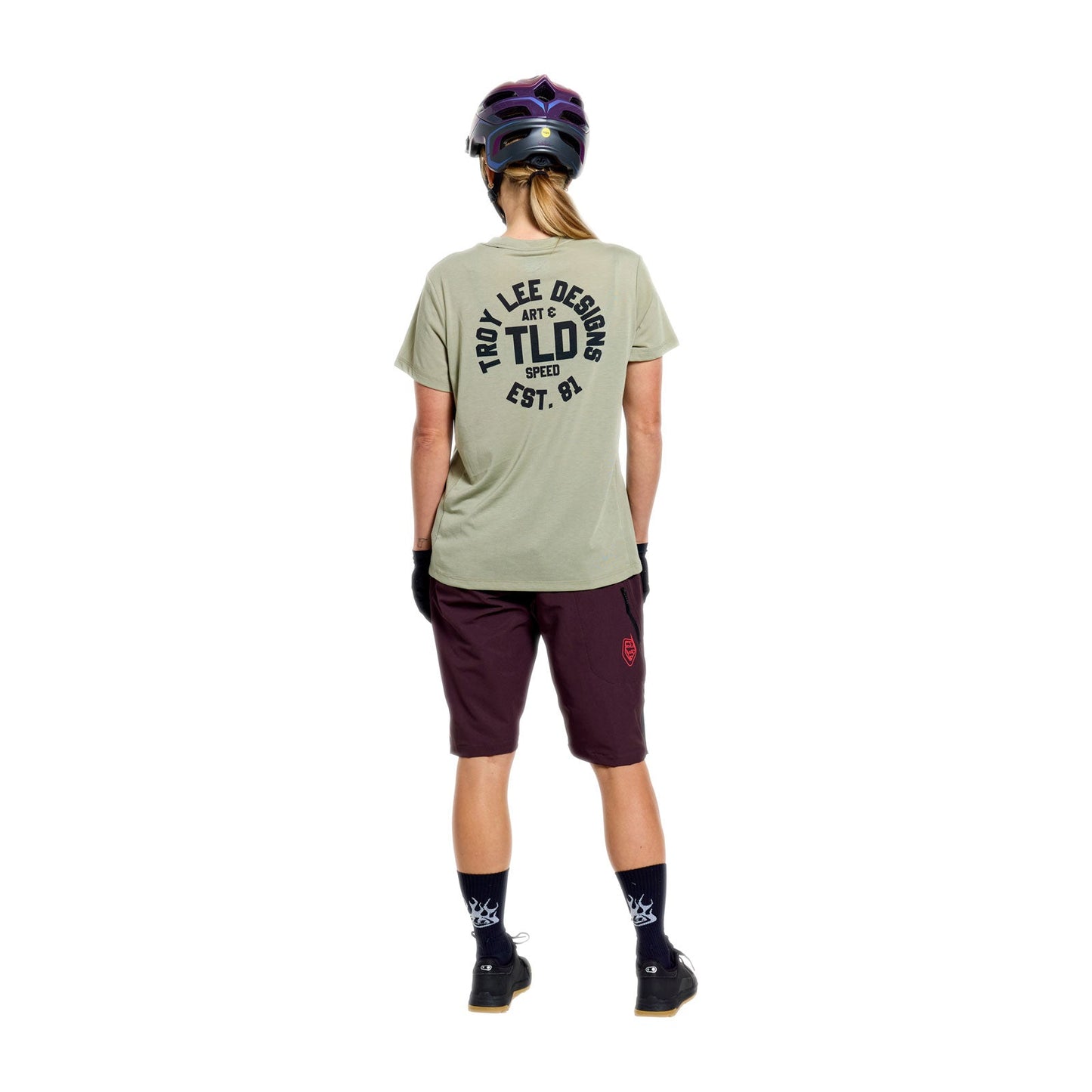 TROY LEE DESIGNS LILIUM RIDE STAMPS Camisola de manga curta para mulher Sage