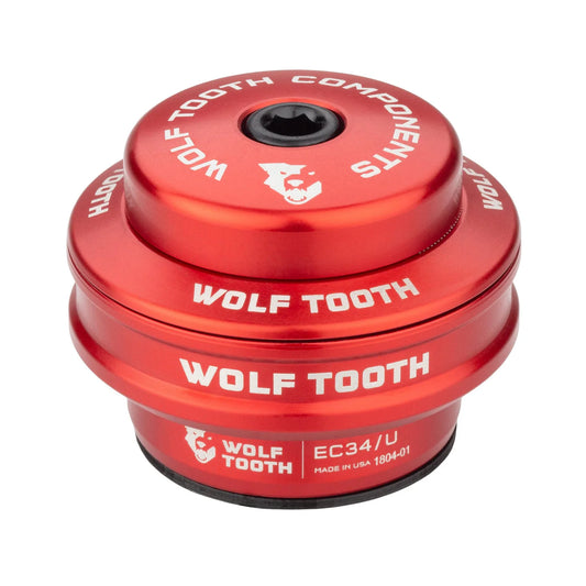 Copa alta para conjunto de direção externo WOLF TOOTH PERFORMANCE 1"1/8 EC34 Stack 16 mm Vermelho