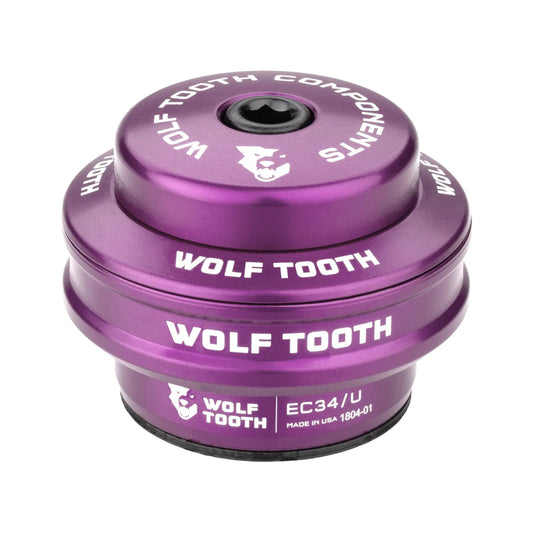 Caixa de direção alta para conjunto de direção externo WOLF TOOTH PREMIUM 1"1/8 EC34 Stack 16 mm roxo