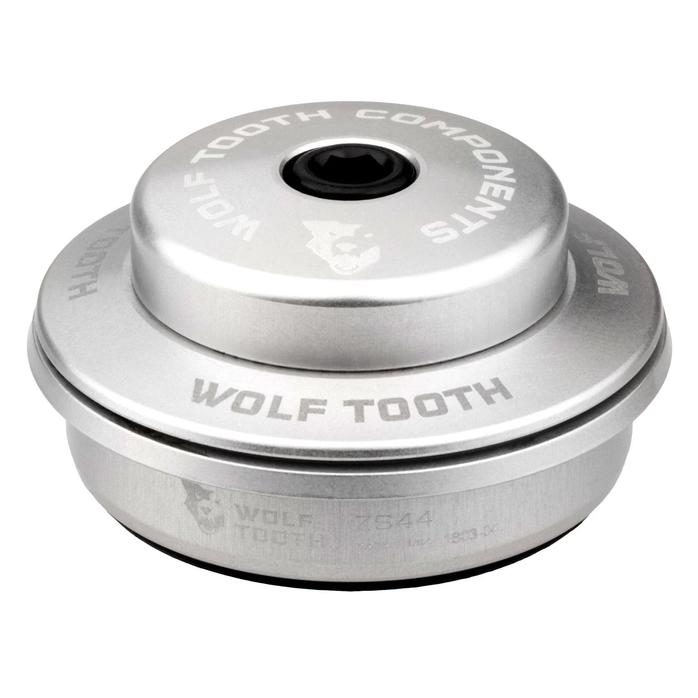 Caixa de direção alta para conjunto de direção semi-integrado WOLF TOOTH PREMIUM 1"1/8 ZS44 Stack 6 mm Prateado