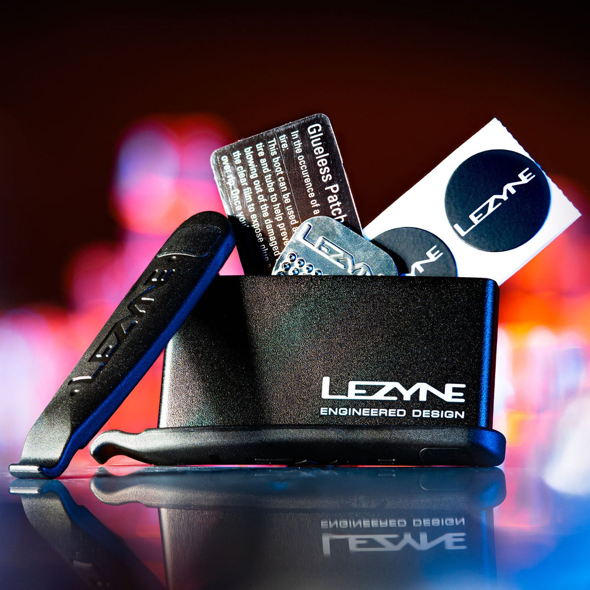 Kit de reparação LEZYNE LEVER KIT com estojo de alumínio azul