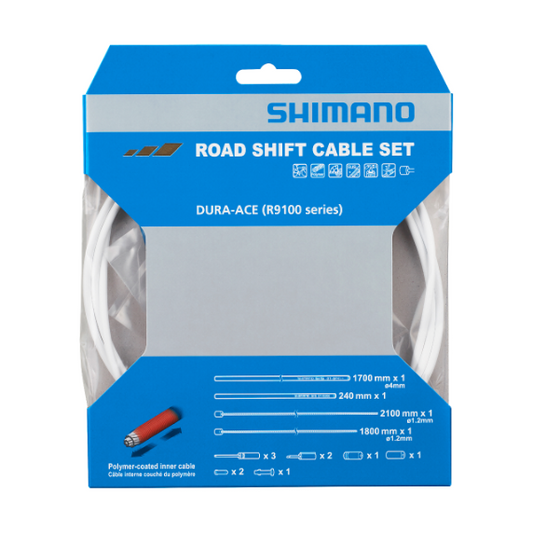 Kit de cabos e mangueiras de desviador SHIMANO DURA-ACE 9100 Polymer White