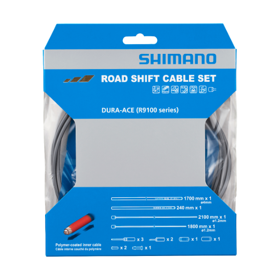 Kit de cabos e mangueiras de desviador SHIMANO DURA-ACE 9100 Polymer Grey