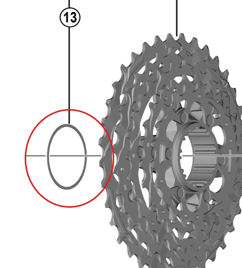 12V SHIMANO Espaçador de Cassete para Dura Ace/Ultegra/105 0.5mm