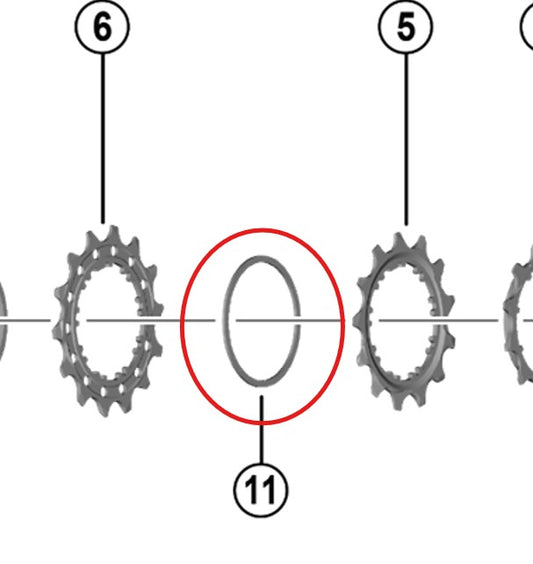 12V SHIMANO Espaçador de Cassete para Dura Ace e Ultegra 1mm