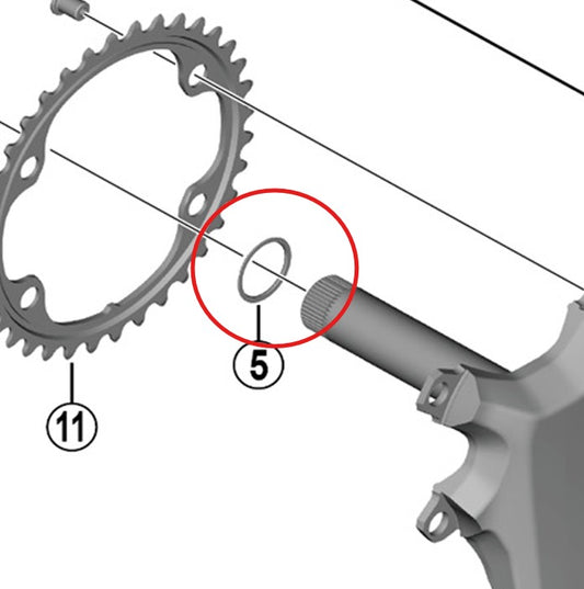 Anel para pedaleira SHIMANO FC-R9200/8100