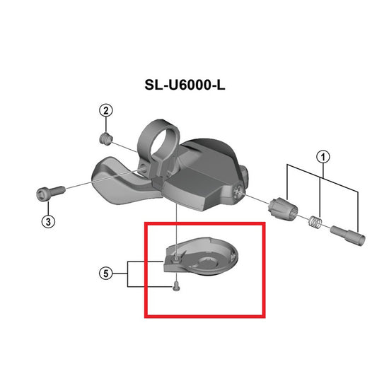 Tampa da alavanca esquerda da SHIMANO U6000