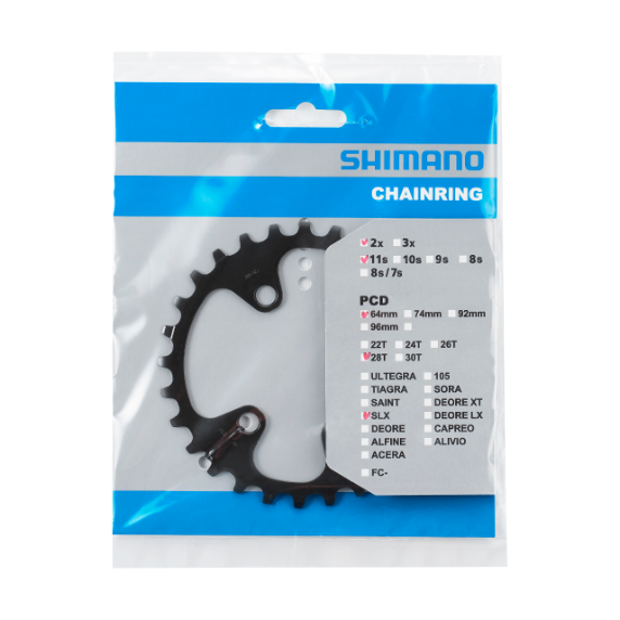 Coroa SHIMANO SLX 28T para FC-M7000-11-2/FC-M7000-11-B2 (38-28T)