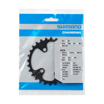 Prato Interior SHIMANO SLX para FC-M7000-11-2/FC-M7000-11-B2 (28-38 dentes) 11V