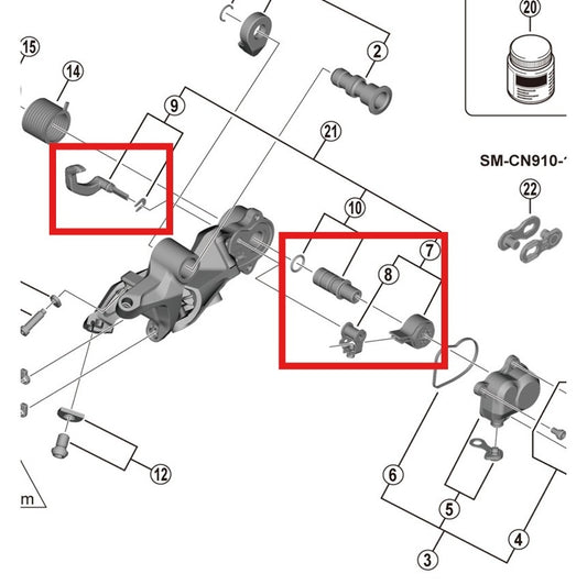 Kit de estabilizador de gaiola SHIMANO RD-M8120/7120-SGS