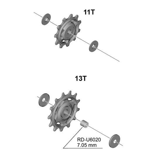 SHIMANO RD-6020 10/11V Desviador Traseiro Engrenagens