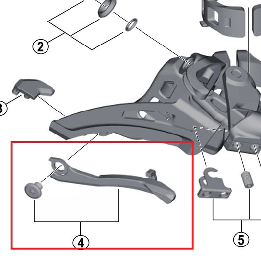 Placa de desviador de forquilha SHIMANO FD-M9025/8025/8020